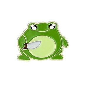 (3/$15) Frog With Knife Enamel Pin